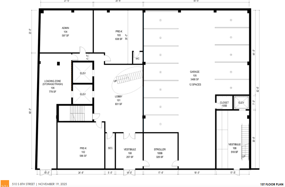 1st Floor Plan -- School & Event Center (Nov 2025)