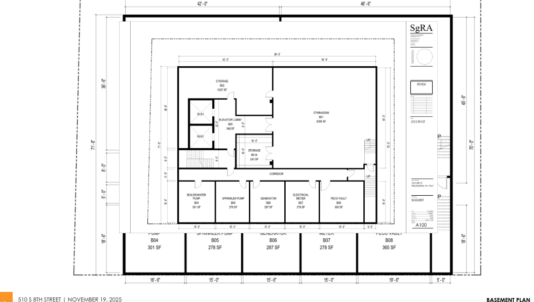 Basement Plan -- School & Event Center (Nov 2025)